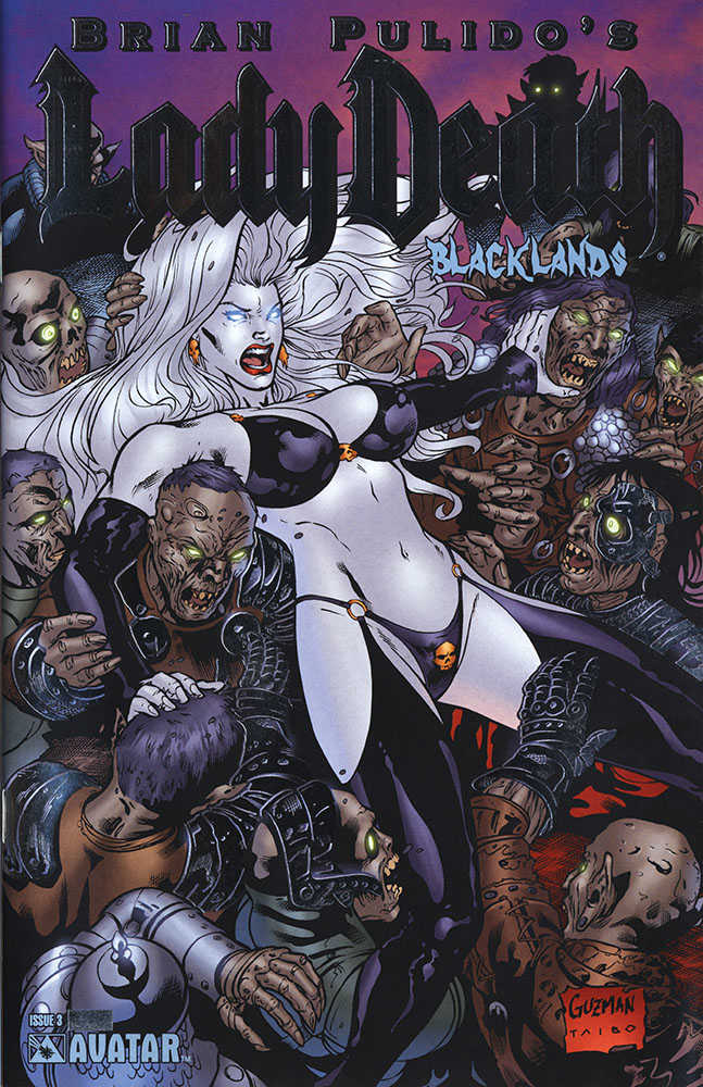 Lady Death Blacklands #3 Platinum Foil Variant (Mature)