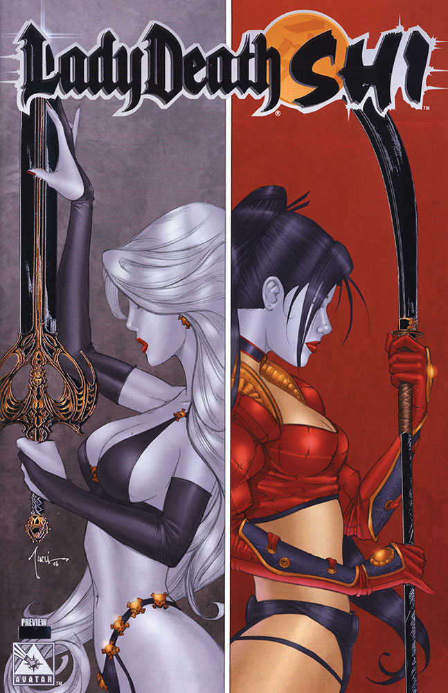 Lady Death Shi Preview Platinum Foil Variant (Mature)