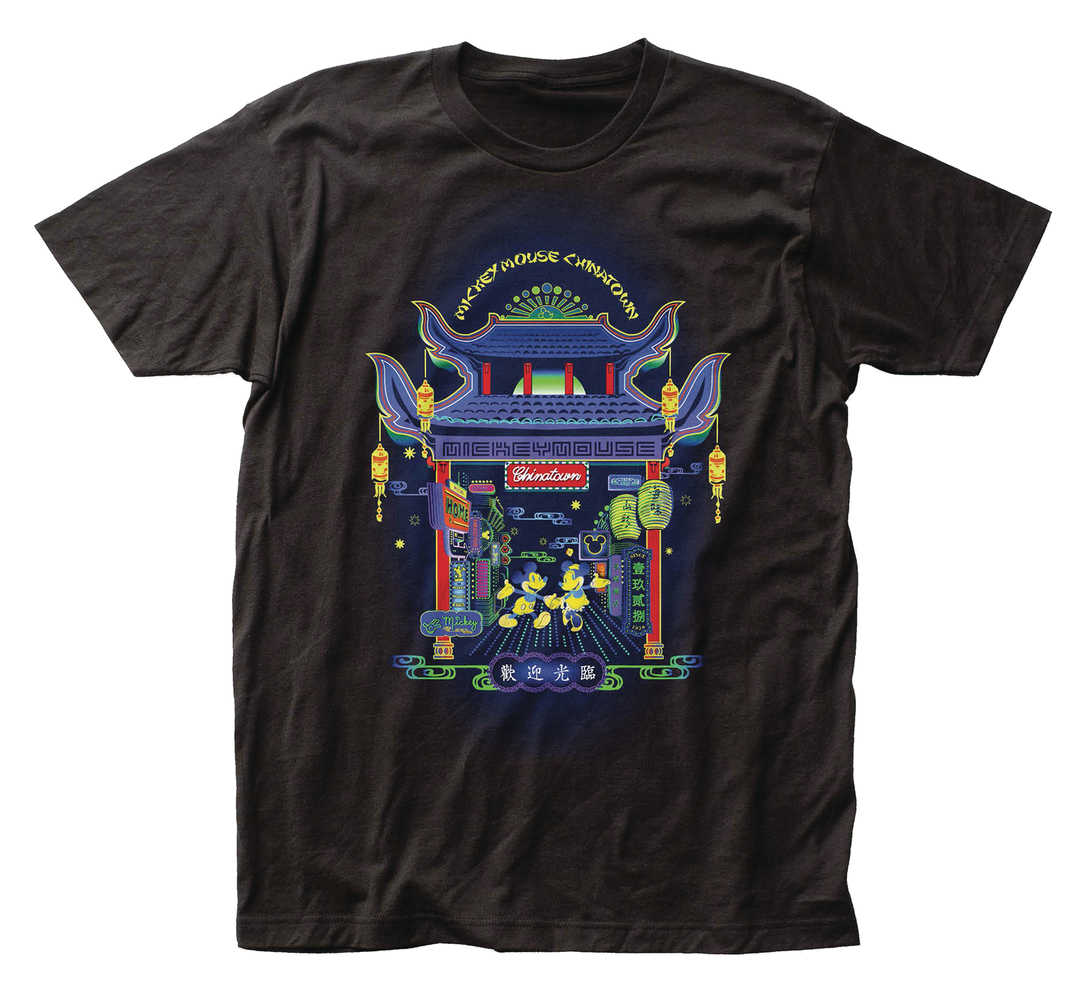Disney Mickey Mouse Chinatown Previews Exclusive Blk T-Shirt LG 
