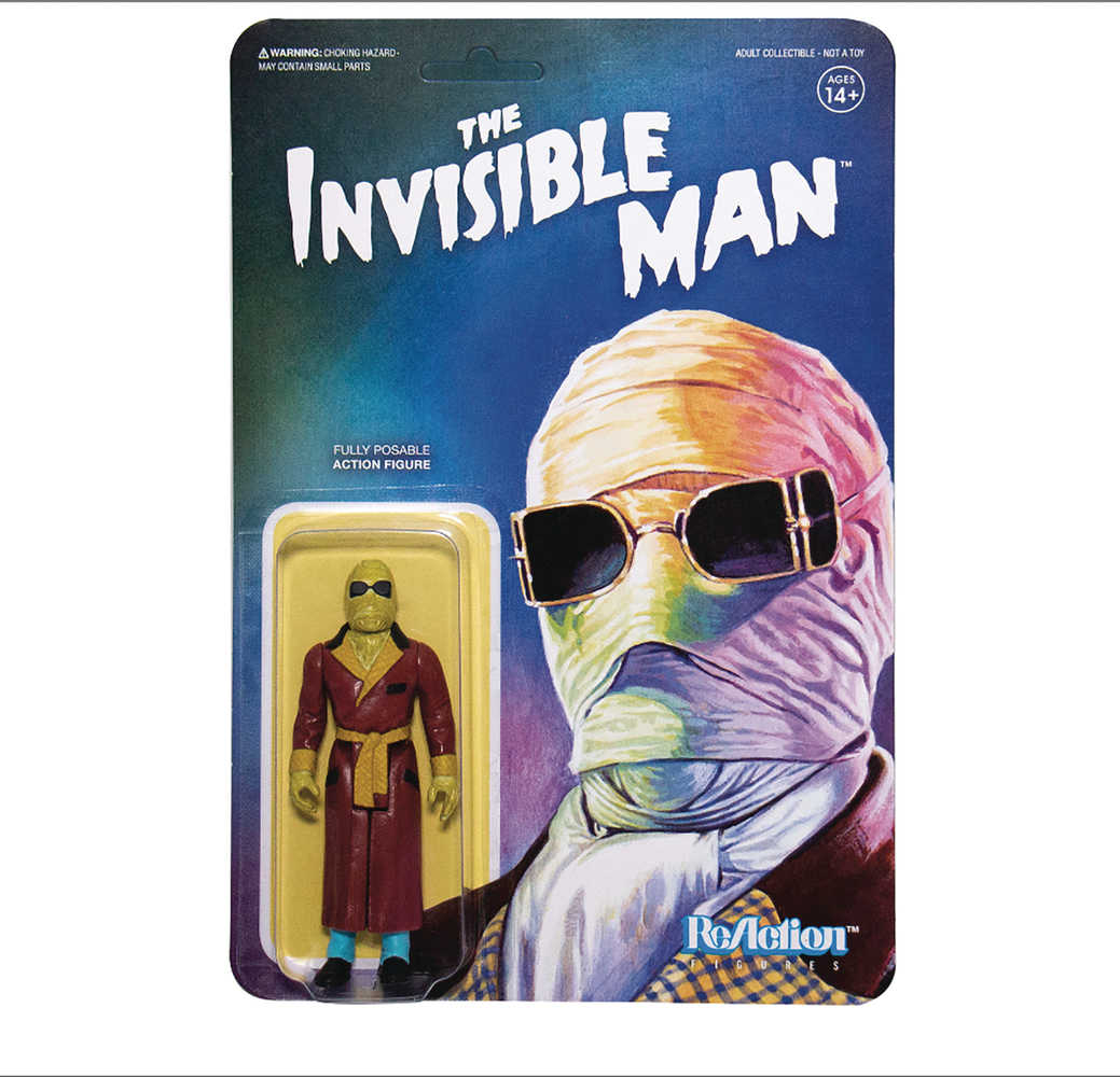 Universal Monsters Wv 2 Invisible Man Reaction Figure  
