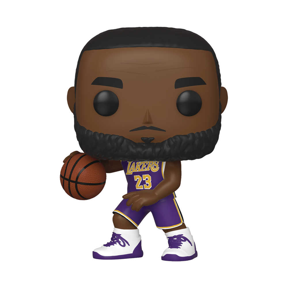Pop Nba Lakers Lebron James Home Jersey Vinyl Figure 