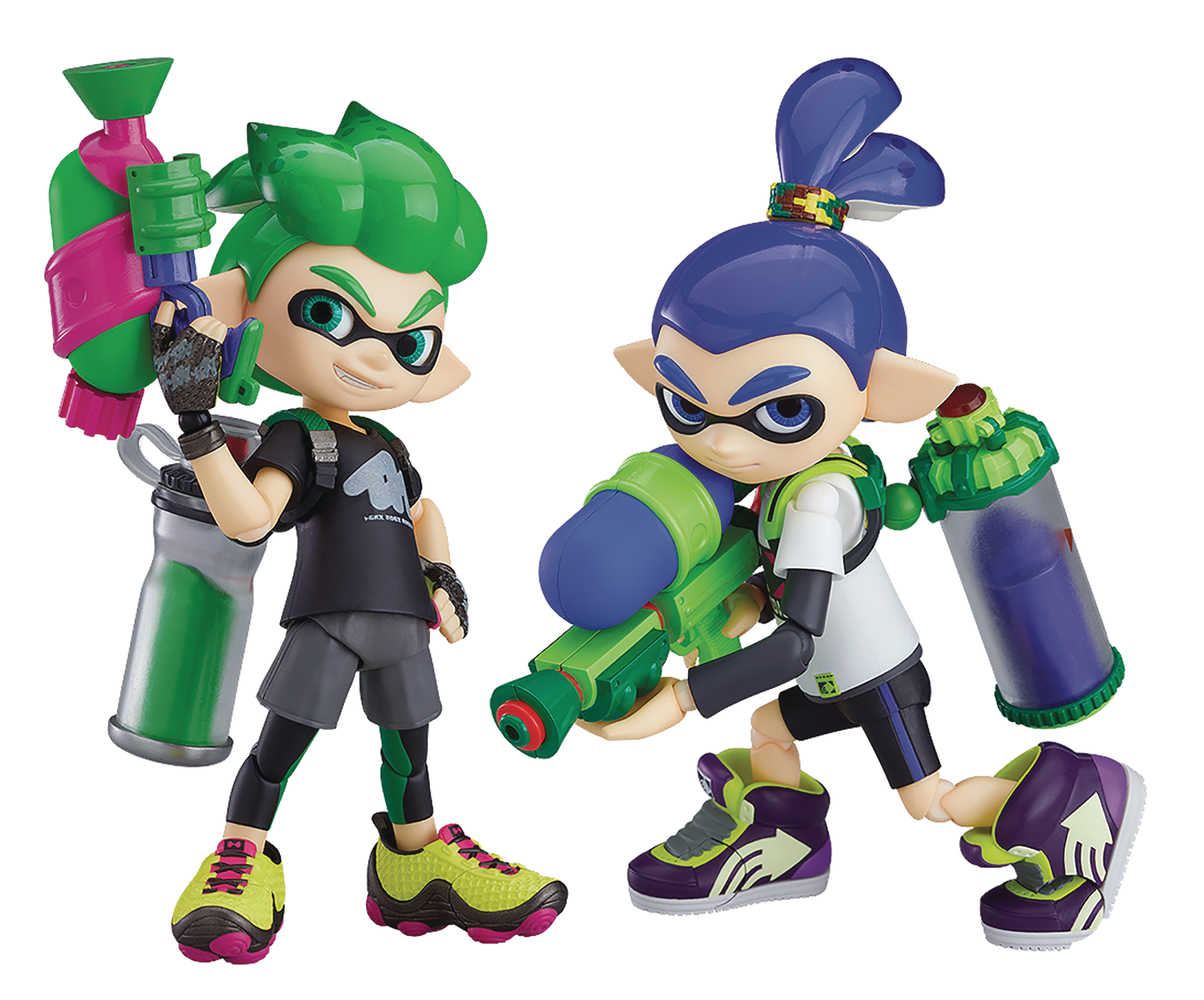 Splatoon Inkling Boys Figma Action Figure Deluxe Set 