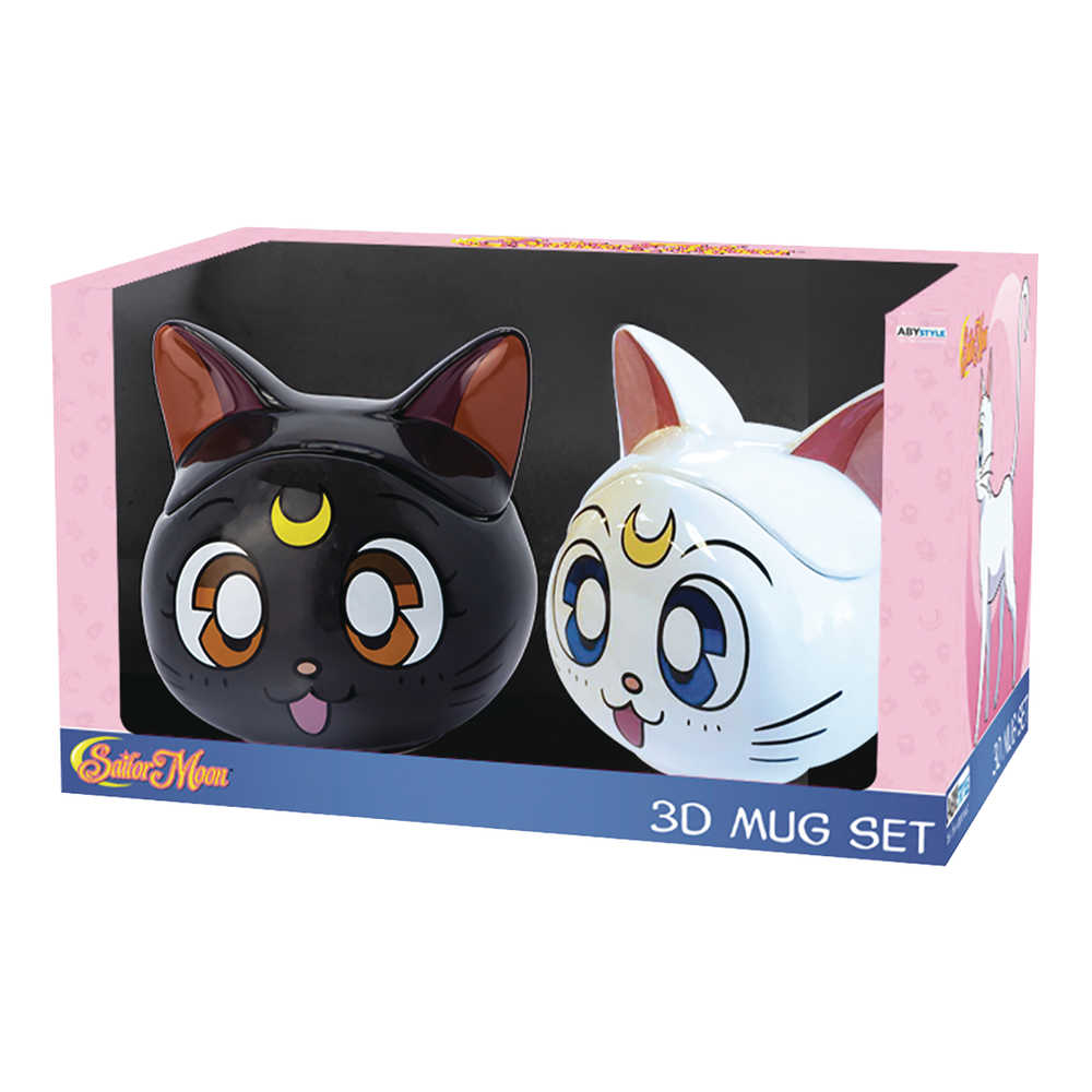 Sailor Moon Luna & Artemis 3 D Mug Gift Set 