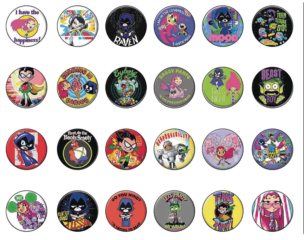 Teen Titans Previews Exclusive 144 Pc Button Assortment 