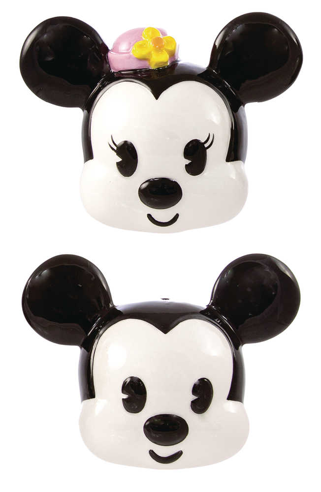 Disney Mickey & Minnie Heads Salt & Pepper Shaker 2 Pc Set (C