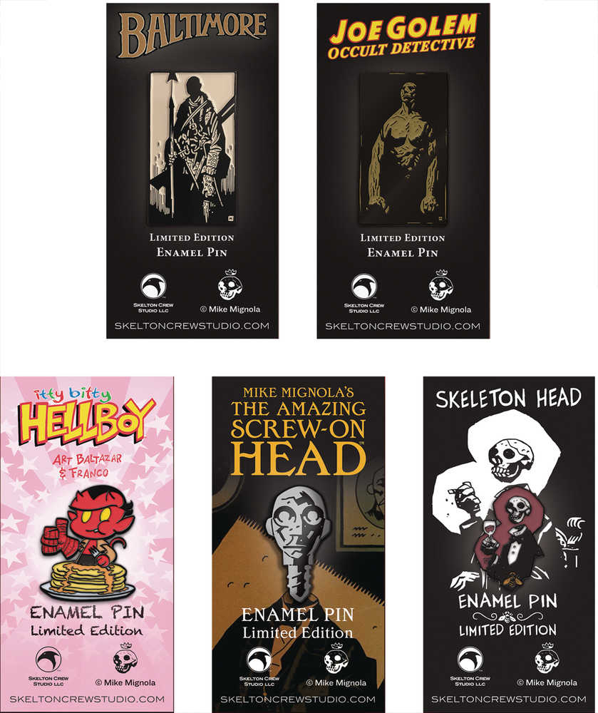 Hellboy Mignolaverse Limited Edition Enamel Pin 8 Pc Assortment 