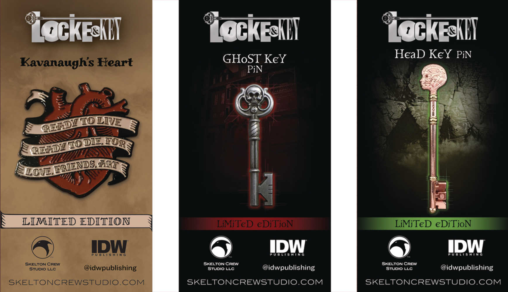 Locke & Key Limited Edition Enamel Pin 6 Pc Assortment 