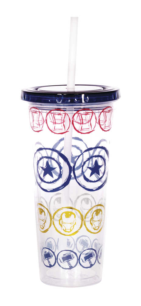 Marvel Avengers Icons Tumbler W/Straw 