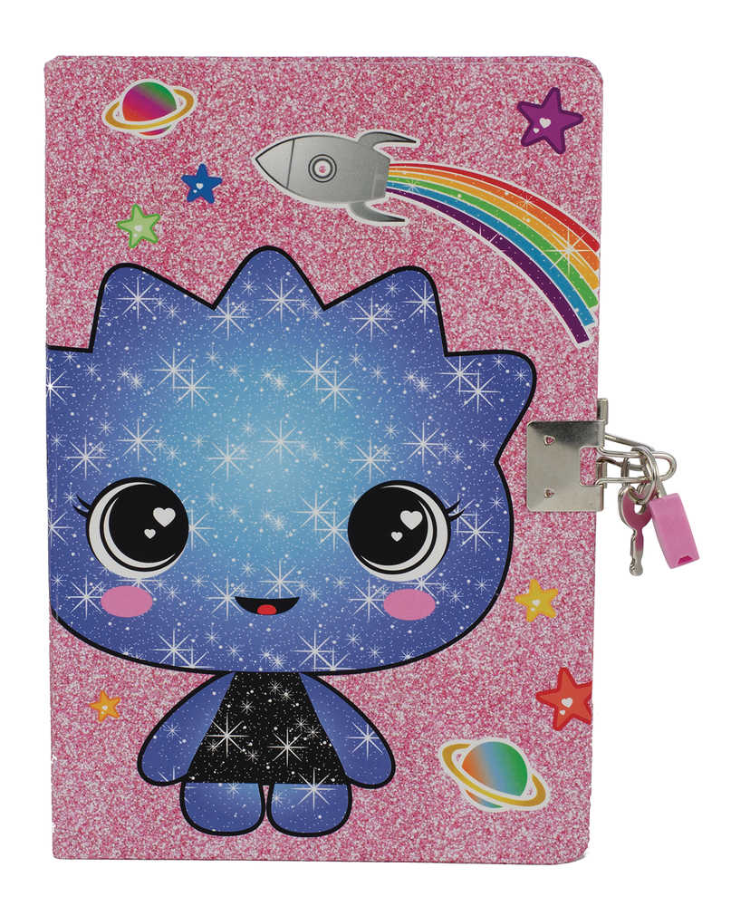 Glitter Galaxy Pink Journal W/Lock 