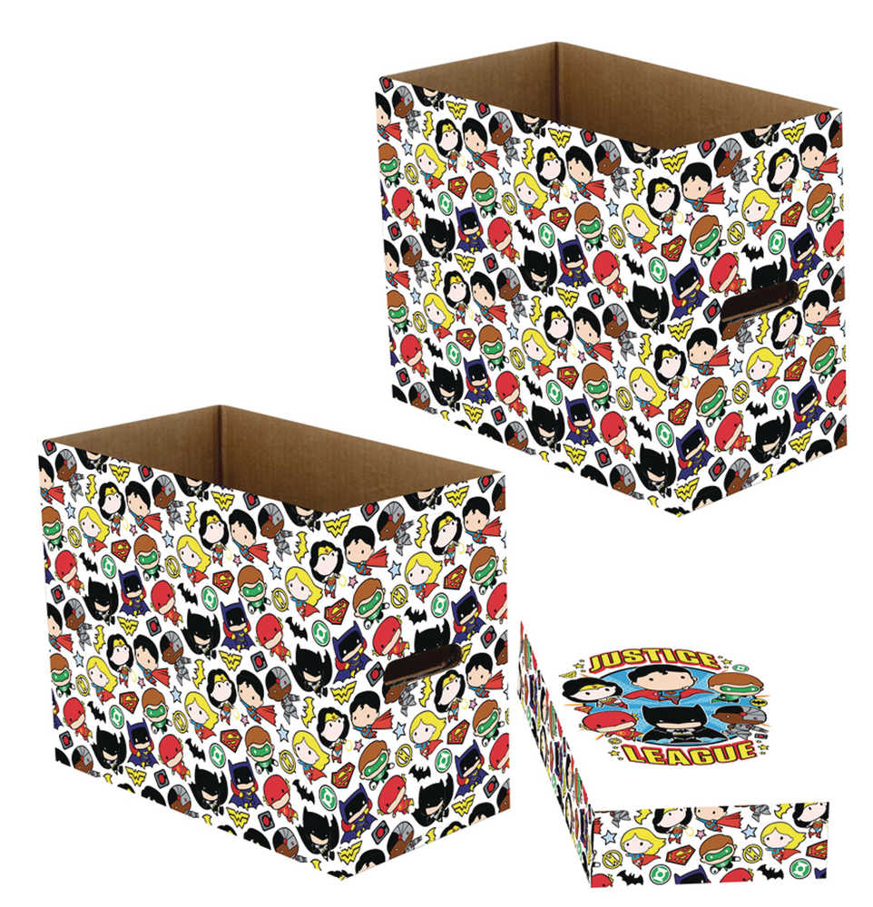 DC Justice League Chibi 5 Pk Short Comic Storage Box 