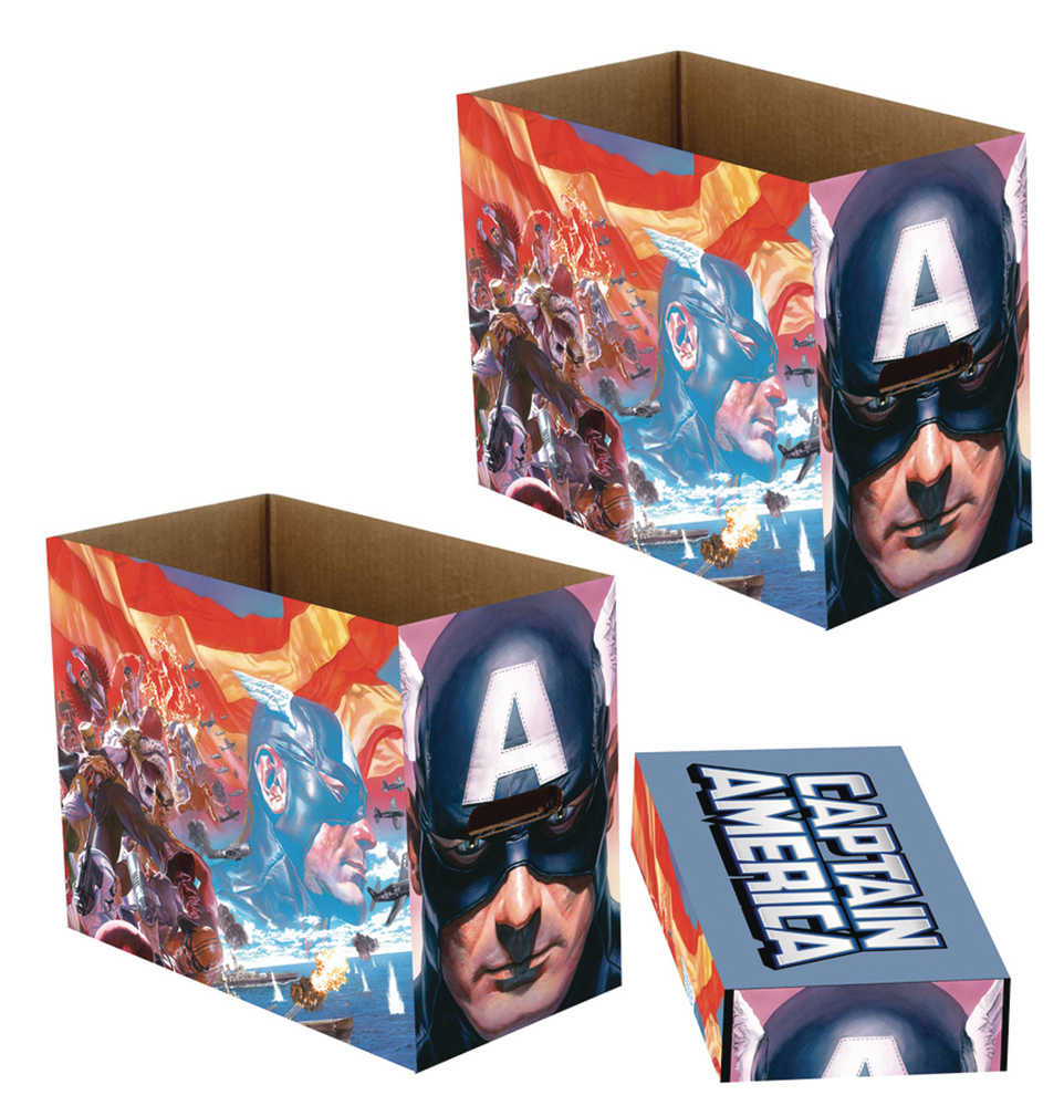 Marvel Captain America Patriot 5 Pk Short Comic Storage Box (