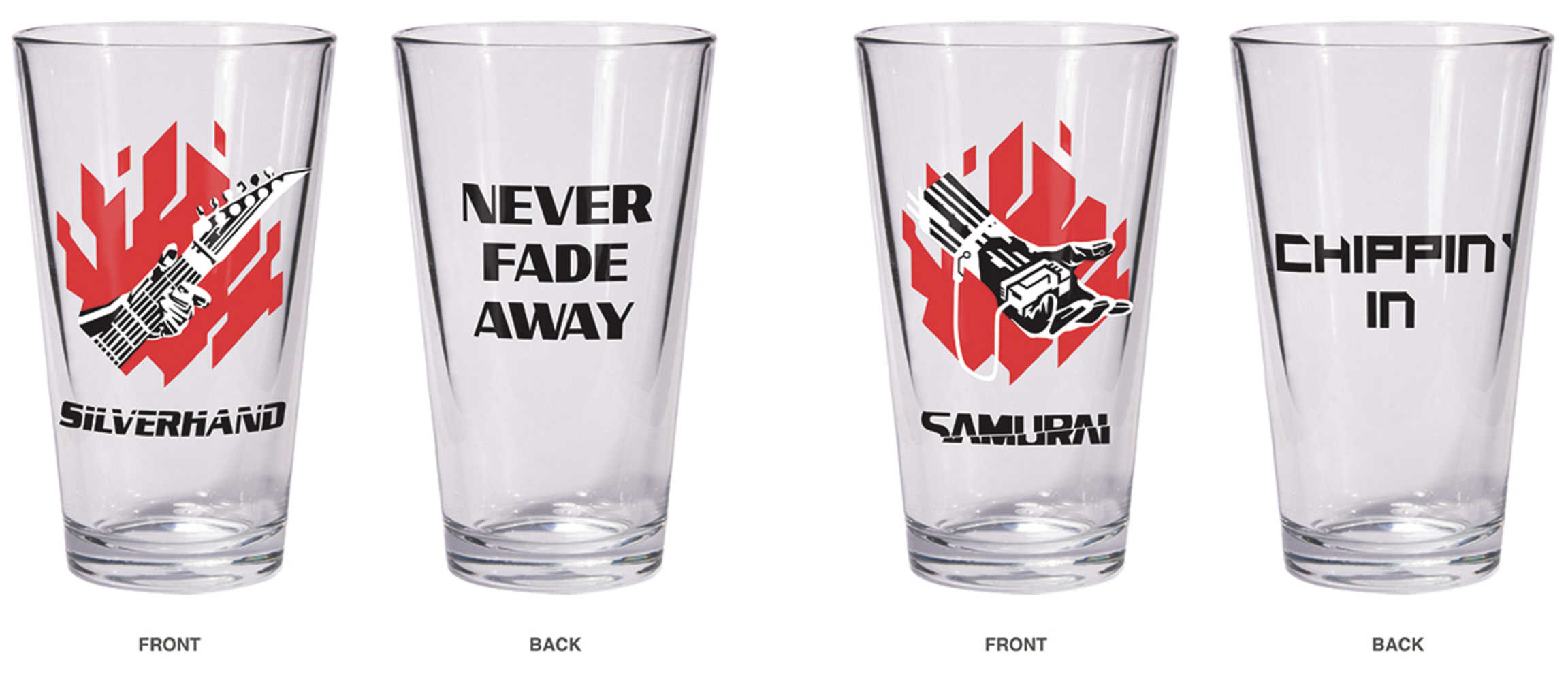 Cyberpunk 2077 Johnny Silverhand Pint Glass Set 