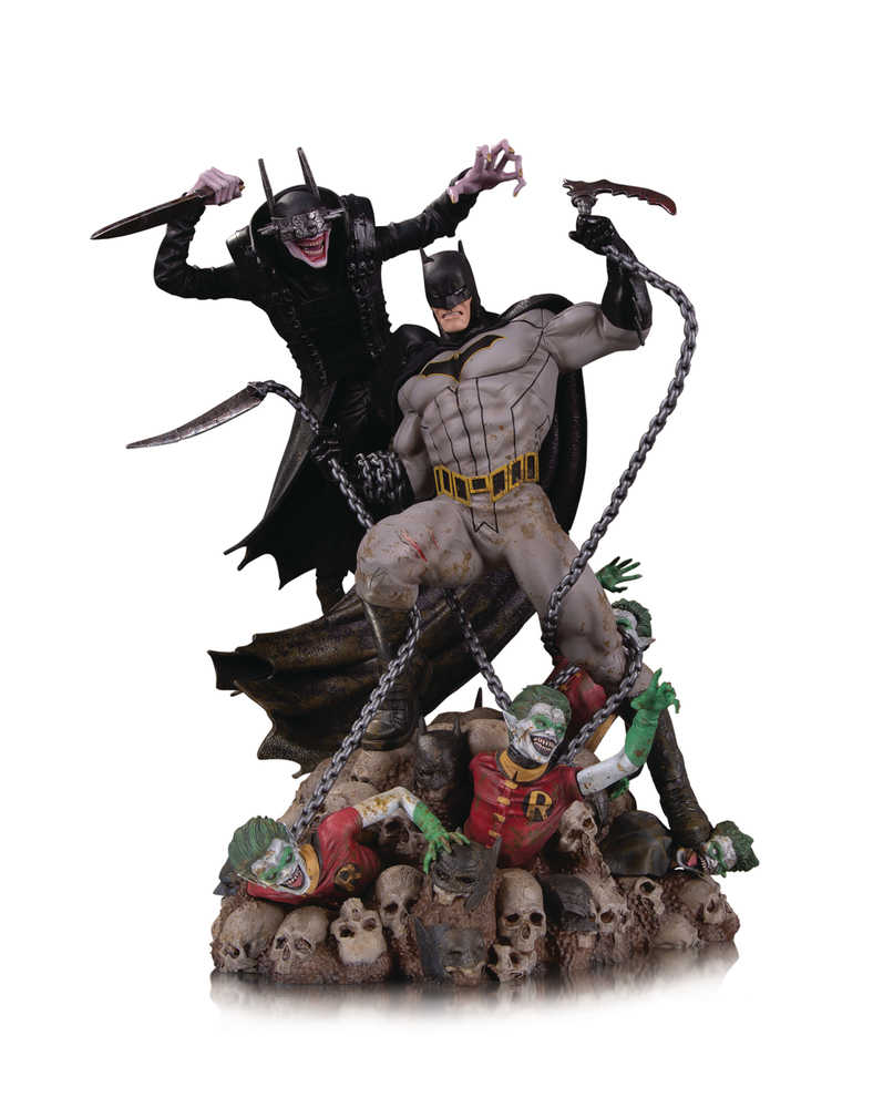 Batman Who Laughs vs Batman Battle Statue