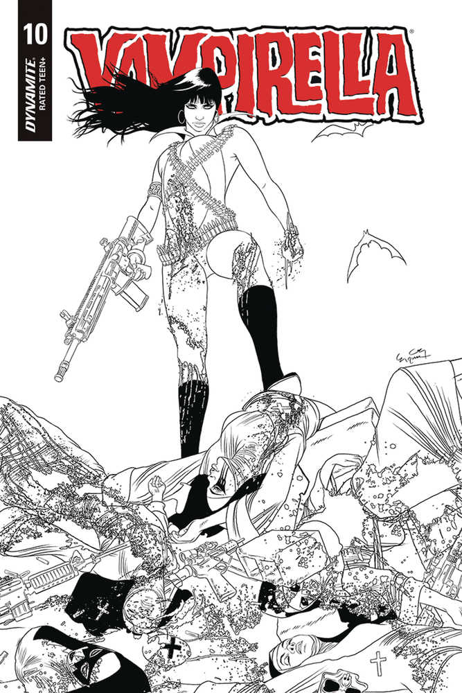 Vampirella #10 20 Copy Gunduz Black & White Variant Edition