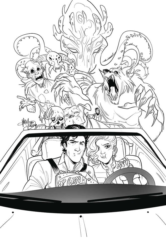 Death To Army Of Darkness #3 20 Copy Andolfo Black & White Full Art Variant Edition