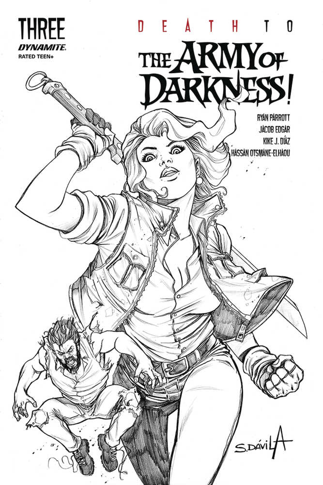 Death To Army Of Darkness #3 25 Copy Davila Black & White Variant Edition