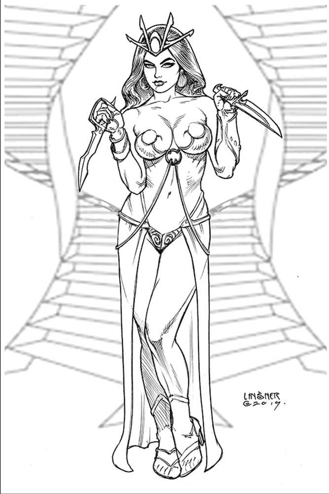 Dejah Thoris (2019) #5 40 Copy Linsner Black & White Full Art Variant Edition