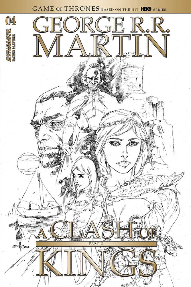 George R.R. Martin's A Clash Of Kings #4 20 Copy Rubi Black & White Variant Edition (