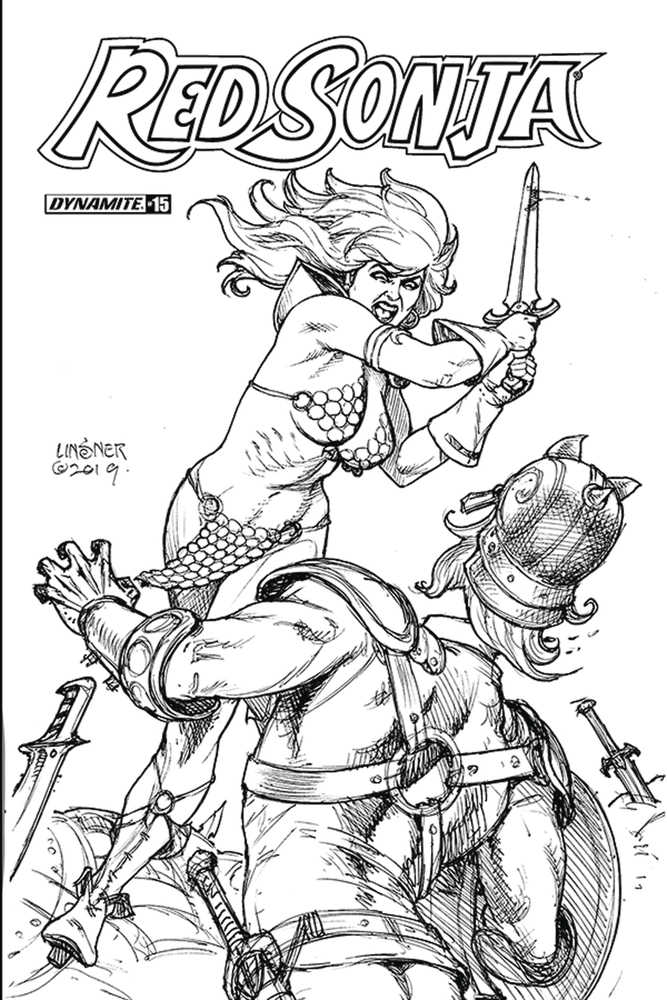 Red Sonja #15 20 Copy Linsner Black & White Variant Edition