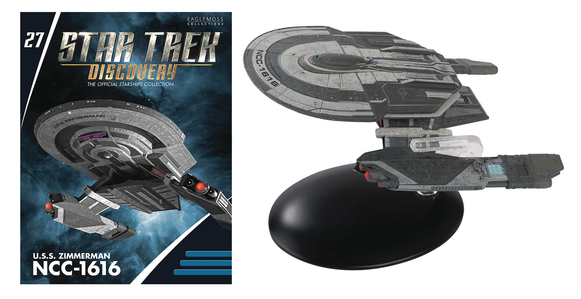 Star Trek Discovery Figure Mag #27 Uss Zimmerman Ncc 1616 Feder