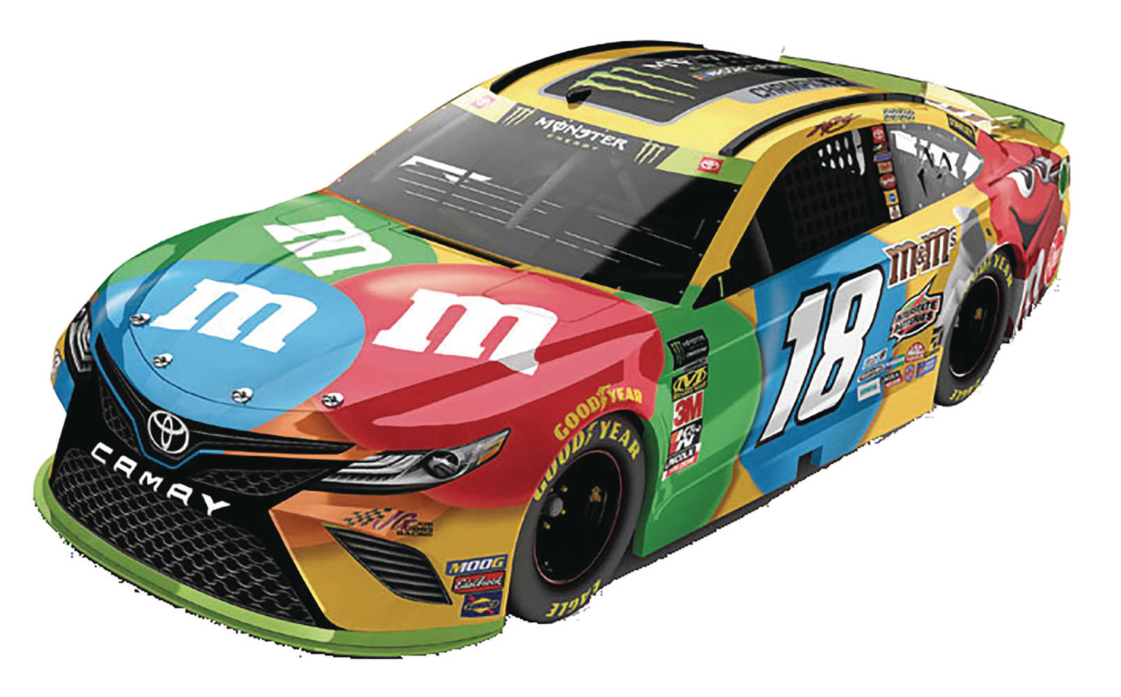 Nascar Cup 2019 Champ Busch M&M 1/24 Ho Car  