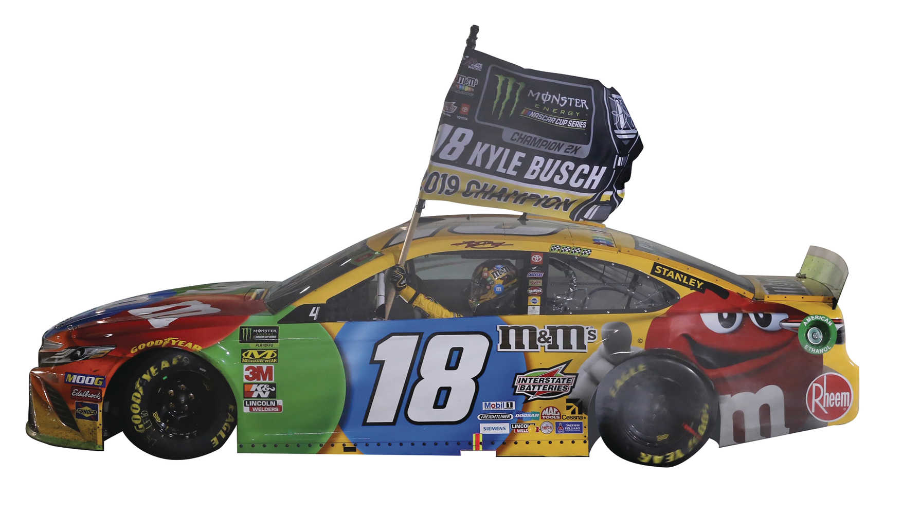 Nascar Cup Ecoboost 400 Busch M&M 1/24 Ho Car  
