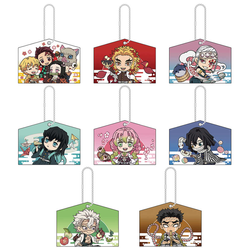 Demon Slayer Kimetsu Kirakira Acrylic Mascot 02 8 Pc Blind Mystery Box Display (