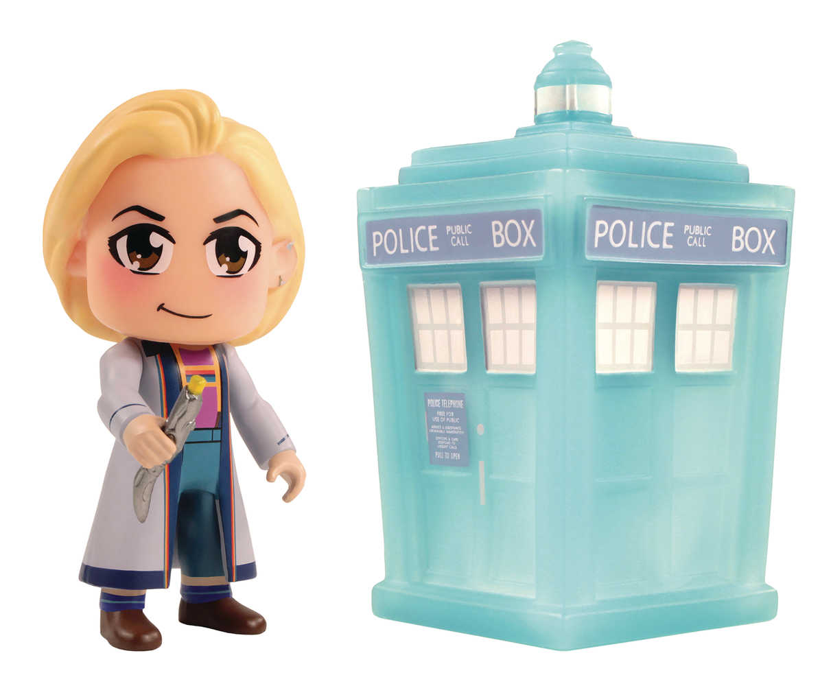 Dw Titans Con Exclusive 13 Th Doctor & Tardis 3 In Figure 2 Pk Set