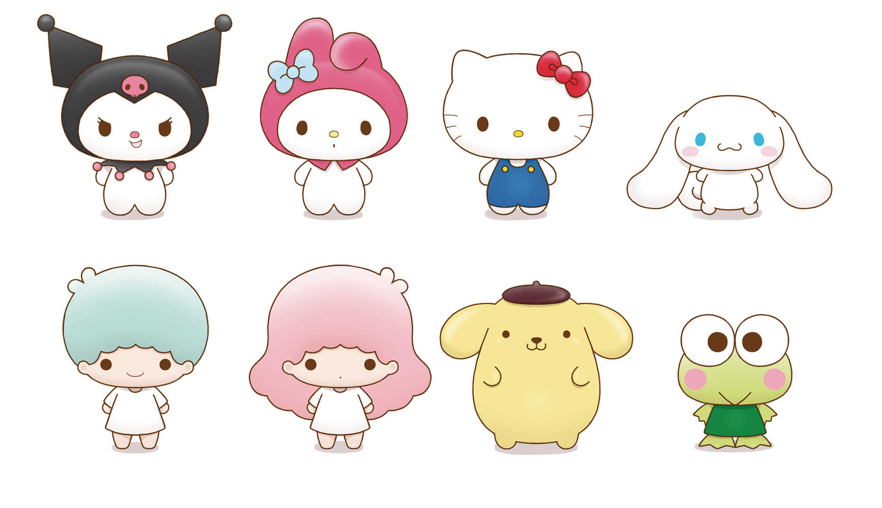 Sanrio Chokorin Mascot Series 8 Pc Blind Mystery Box Display 