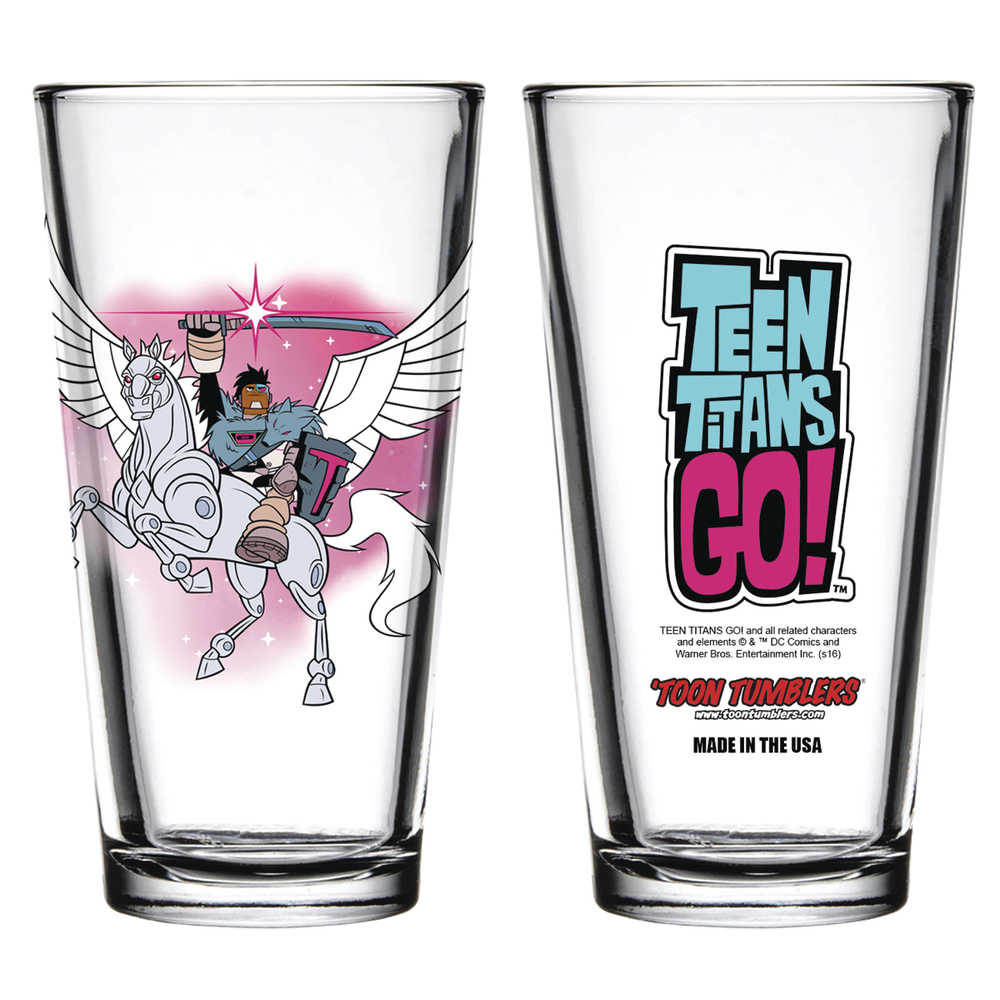 Toon Tumblers Night Begins To Shine Cyborg Pint Glass 