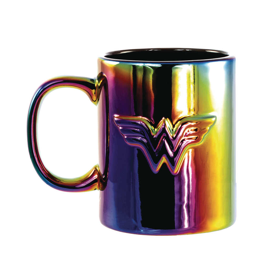 DC Wonder Woman Logo Electroplate Iridescent 11 Oz Mug 