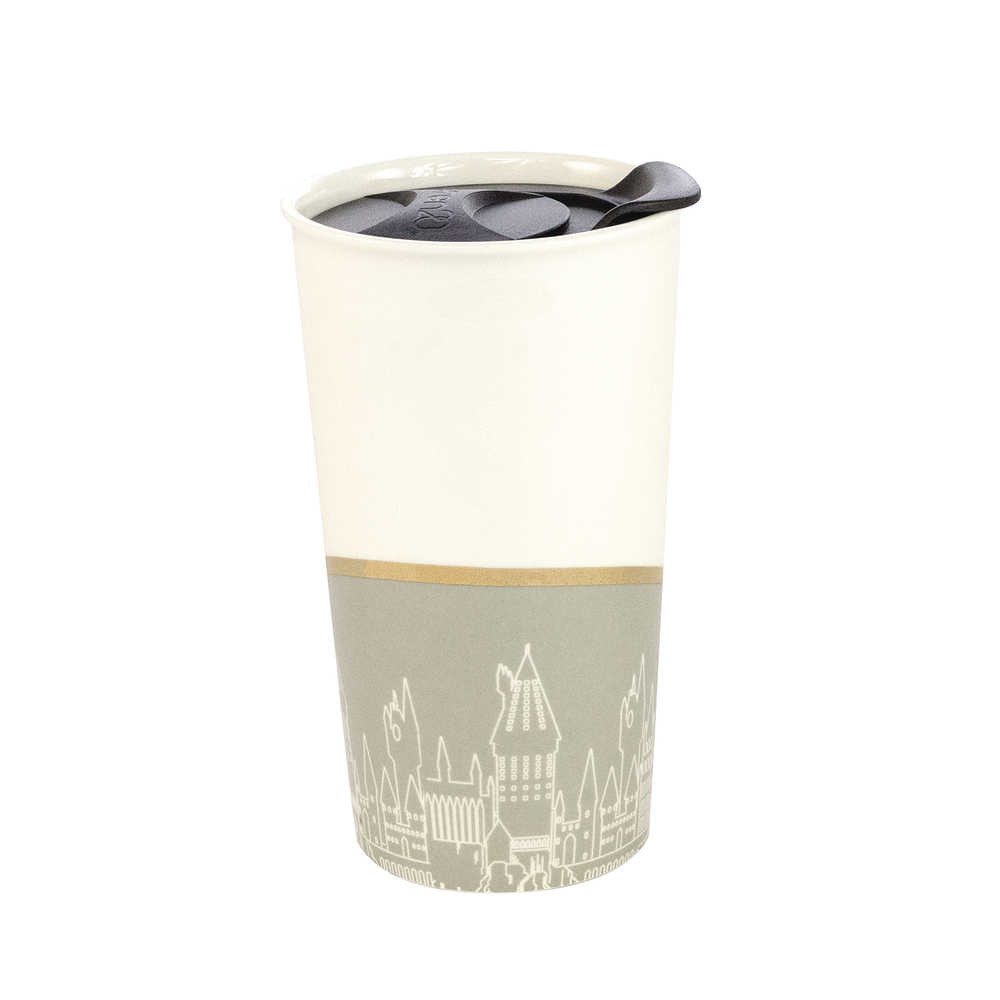 Harry Potter Hogwarts Gray & White Ceramic Tumbler 