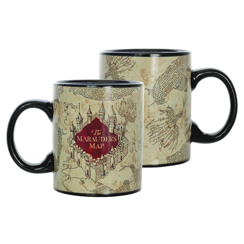 Harry Potter Marauders Map Black 11 Oz Heat Reveal Mug 