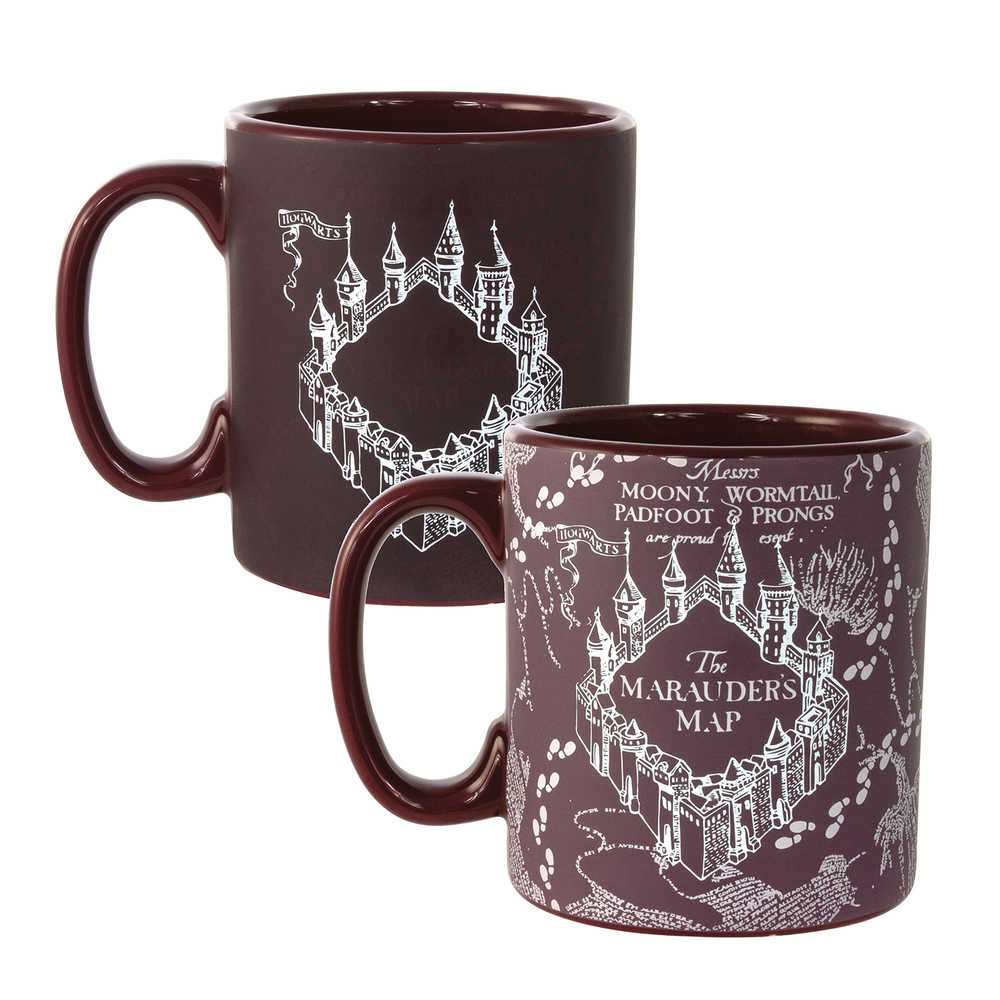 Harry Potter Marauders Map Burgundy Heat Reveal Mug 