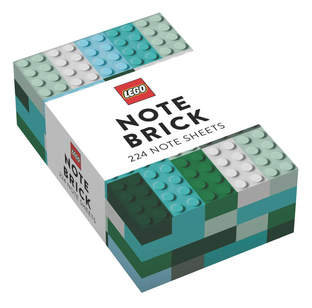 Lego Brick Blue Green Note Brick 