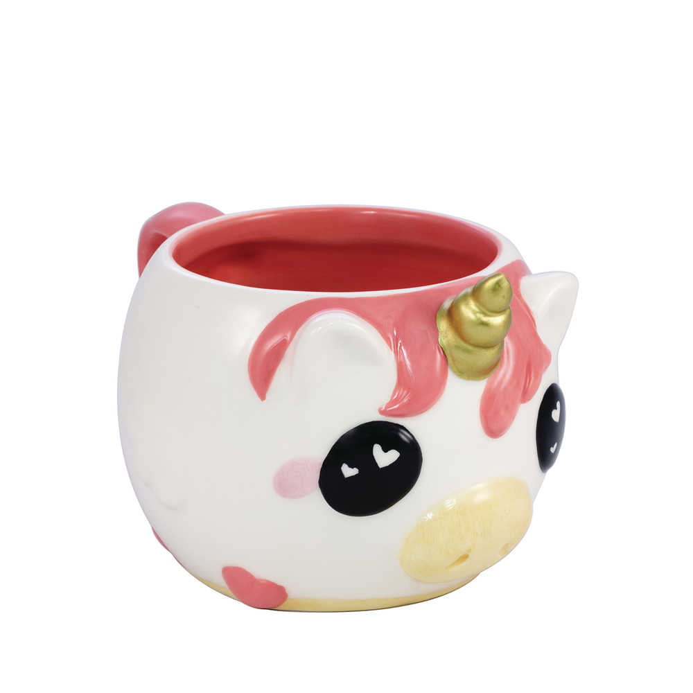 Glitter Galaxy Pink Hair Unicorn Figural Mug 