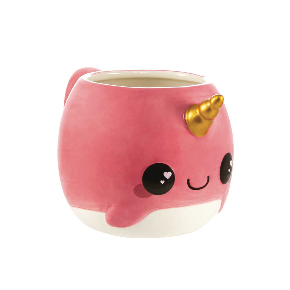Glitter Galaxy Pink Narwhal Figural Mug 