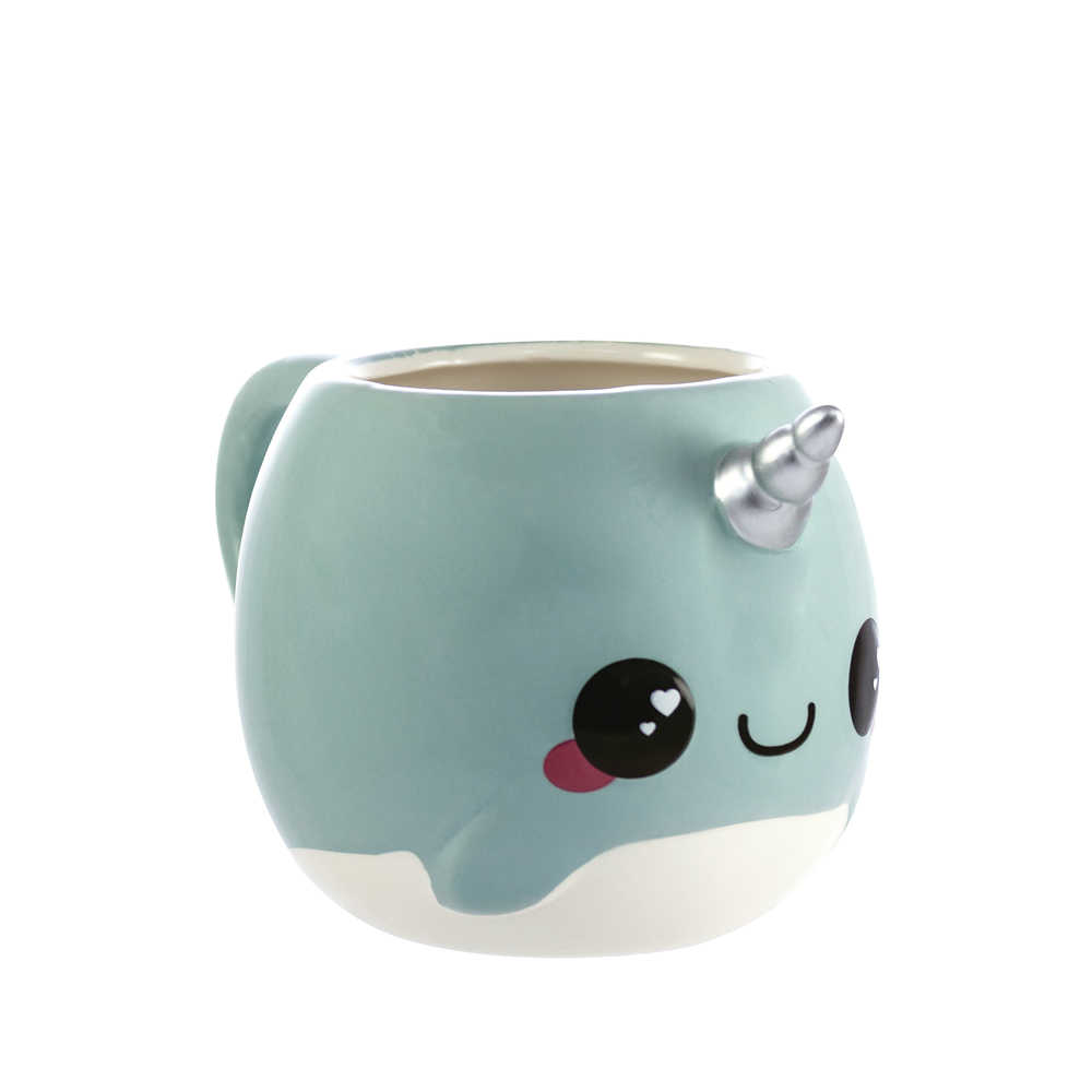 Glitter Galaxy Blue Narwhal Figural Mug 