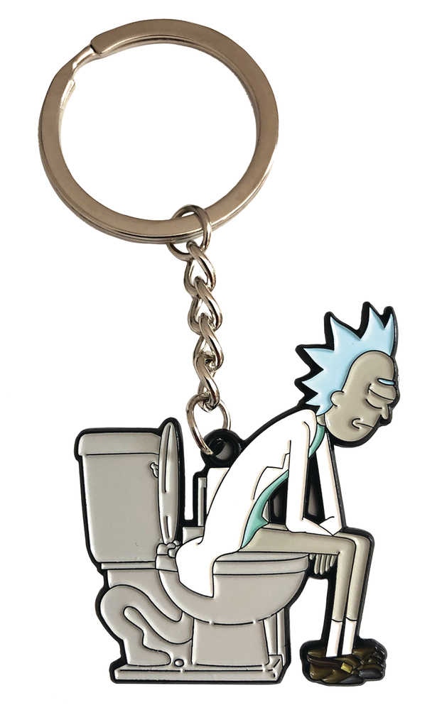 Rick And Morty Rick On Throne Keychain 