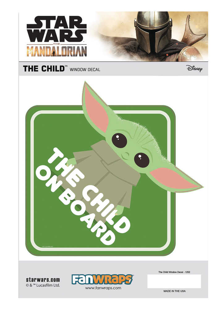 Star Wars Mandalorian The Child Window Decal 