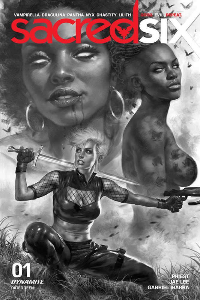 Sacred Six #1 25 Copy Parrillo Black & White Variant Edition