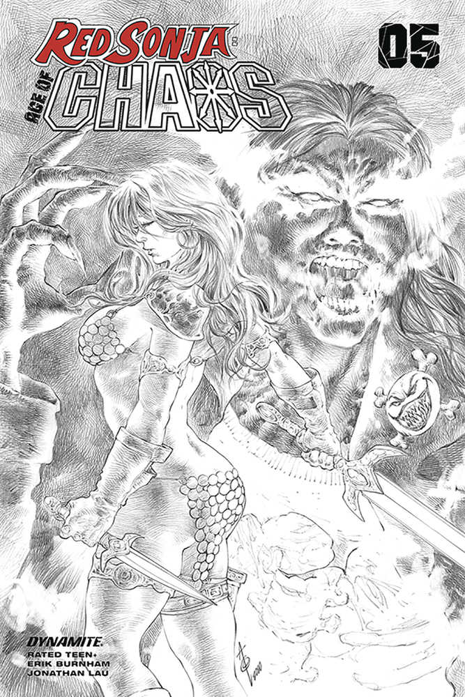 Red Sonja Age Of Chaos #5 25 Copy Quah Black & White Variant Edition