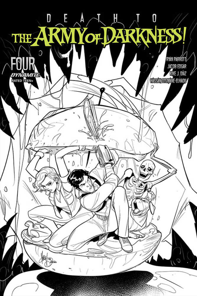 Death To Army Of Darkness #4 10 Copy Andolfo Black & White Variant Edition