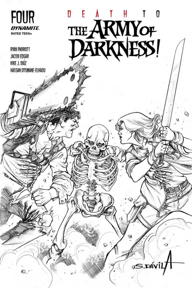Death To Army Of Darkness #4 25 Copy Davila Black & White Variant Edition