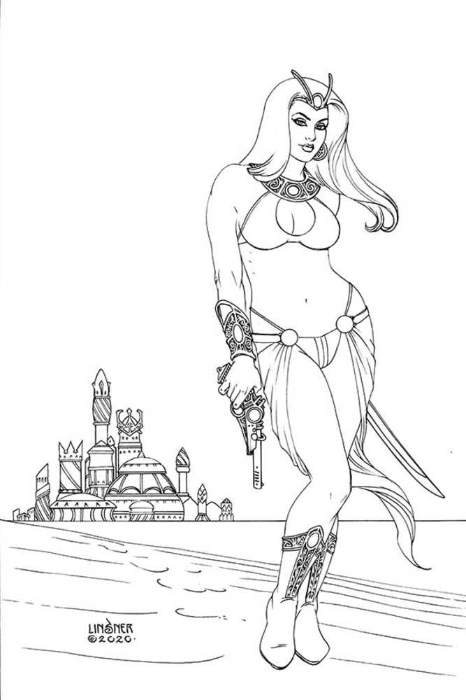 Dejah Thoris (2019) #6 40 Copy Linsner Black & White Full Art Variant Edition