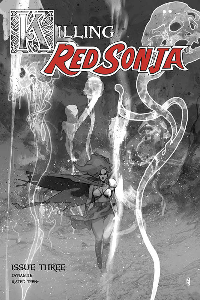 Killing Red Sonja #3 10 Copy Ward Grayscale Variant Edition