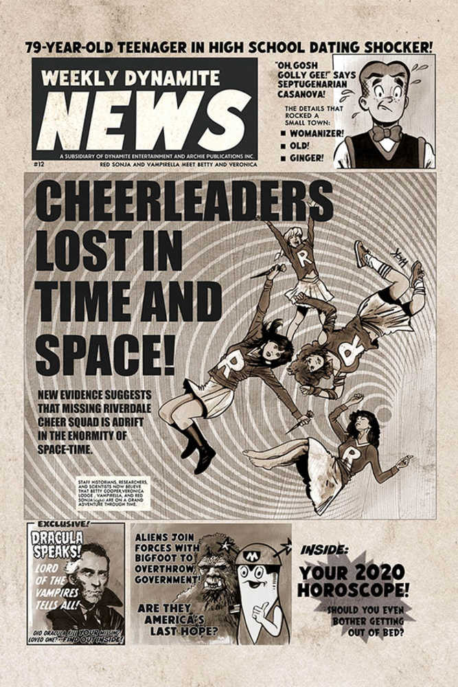 Red Sonja Vampirella Betty Veronica #12 Cover B Hack