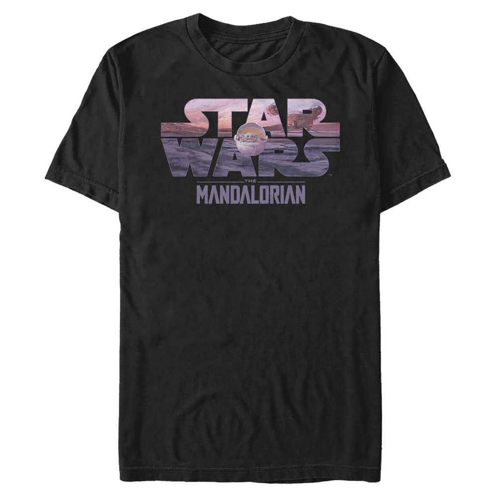 Star Wars The Mandalorian Logo With The Child T-Shirt SM 