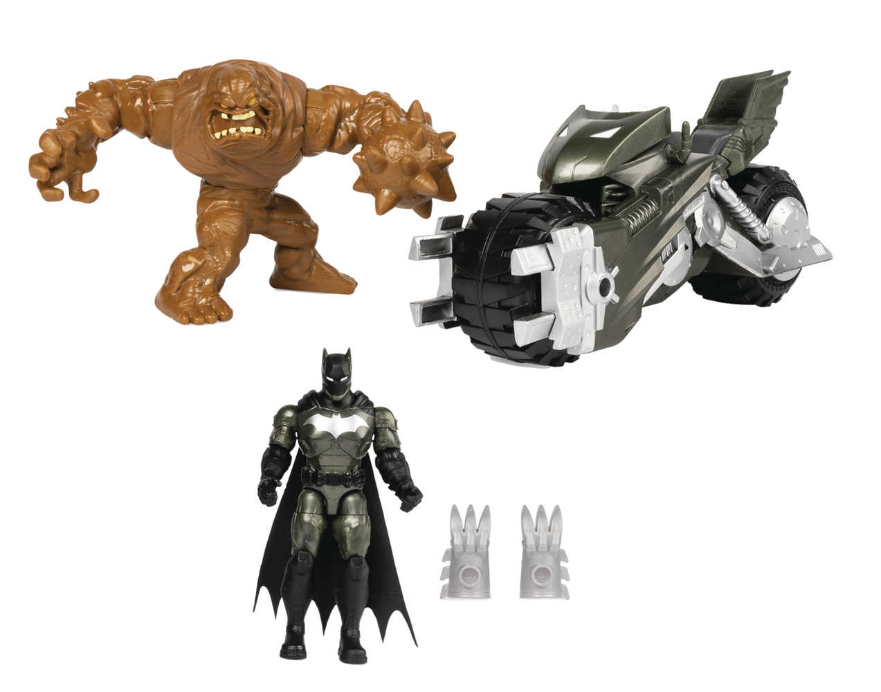 DC Batman 4 In Scale Batcycle Action Figure Set Case  