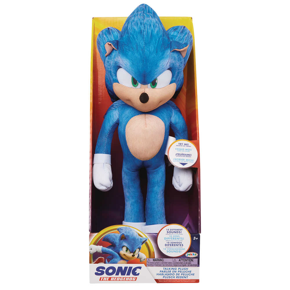 Sonic Movie Talking Sonic 13 In Plush Case  